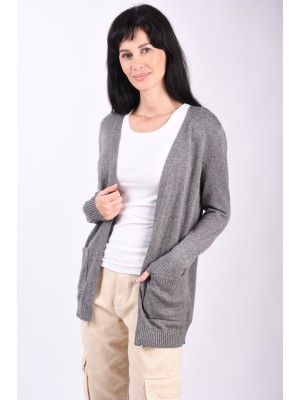 Cardigan Dama Only Onllesly Open Dark Grey Melange